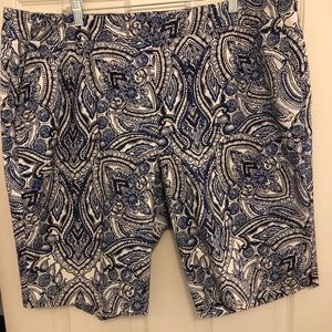 Blue and white Talbots Shorts, Size 20W